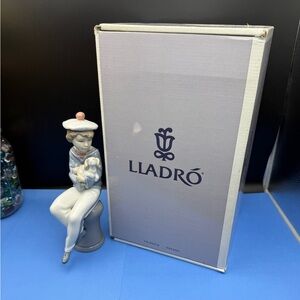 Lladro #6196 “Seaside Companions” Boy With Dog 8”Tall Retired w/Box Vintage 1995